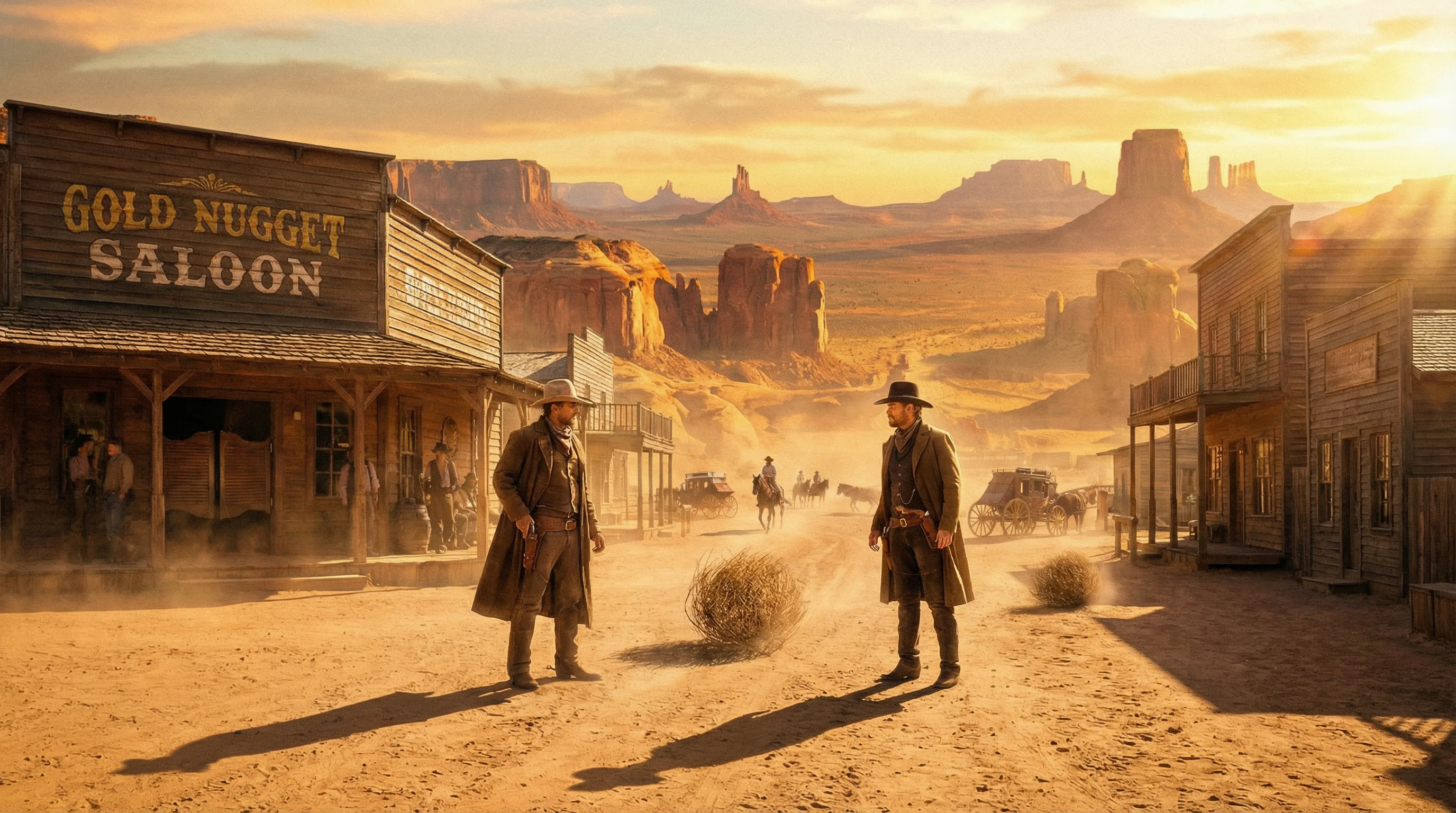 西部牛仔决斗场景 - 麻将胡了模拟器 竞技